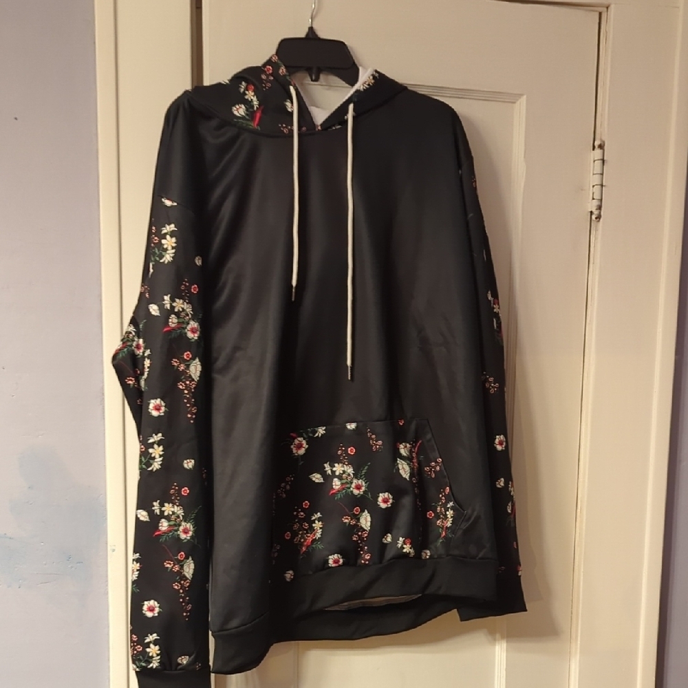 Floral Black Hoodie